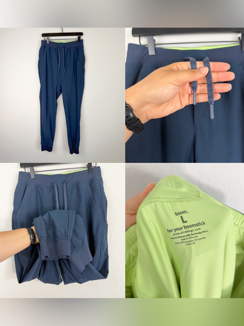 •BIRDDOGS• Mens Boomstick Navy Blue Joggers Size Large
